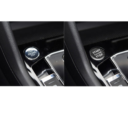 Car Carbon Fiber Engine Start Button Decorative Cover Trim for Volkswagen Tiguan L 2017-2019 (Black) by buy2fix