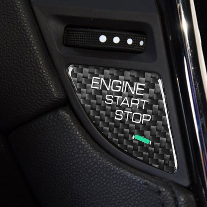 Car Carbon Fiber Engine Start Button Decorative Cover Trim for Cadillac ATS / ATS-L (Black) by buy2fix