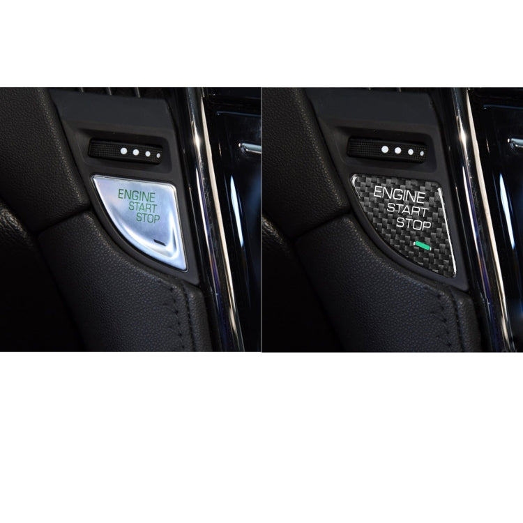 Car Carbon Fiber Engine Start Button Decorative Cover Trim for Cadillac ATS / ATS-L (Black) by buy2fix