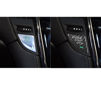 Car Carbon Fiber Engine Start Button Decorative Cover Trim for Cadillac ATS / ATS-L (Black) by buy2fix