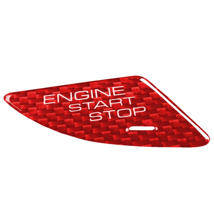 Car Carbon Fiber Engine Start Button Decorative Cover Trim for Cadillac ATS / ATS-L (Red) by buy2fix