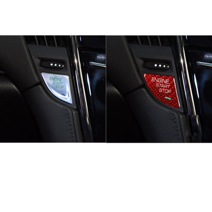 Car Carbon Fiber Engine Start Button Decorative Cover Trim for Cadillac ATS / ATS-L (Red) by buy2fix