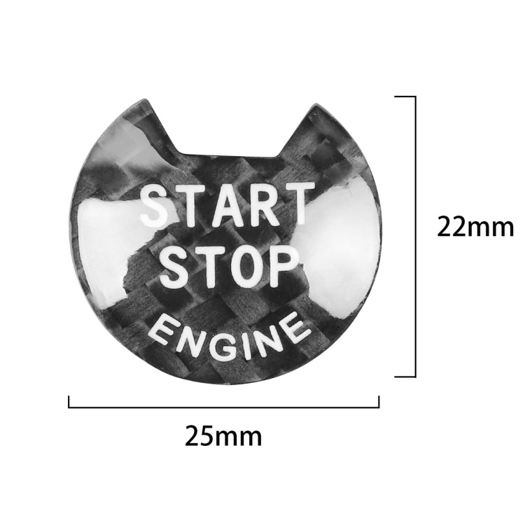 Car Carbon Fiber Engine Start Button Decorative Cover Trim for Nissan / Infiniti (Black) by buy2fix