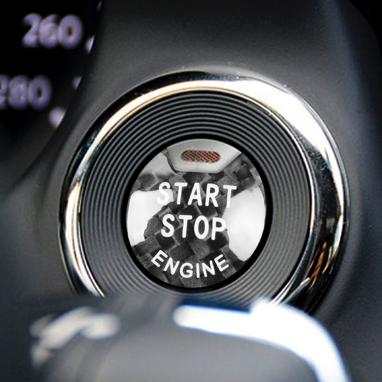 Car Carbon Fiber Engine Start Button Decorative Cover Trim for Nissan / Infiniti (Black) by buy2fix