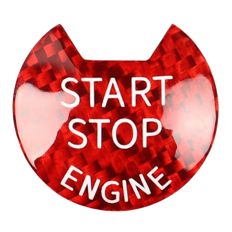 Car Carbon Fiber Engine Start Button Decorative Cover Trim for Nissan / Infiniti (Red) - Decoration Rings by buy2fix | Online Shopping UK | buy2fix