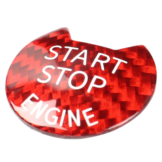 Car Carbon Fiber Engine Start Button Decorative Cover Trim for Nissan / Infiniti (Red) - Decoration Rings by buy2fix | Online Shopping UK | buy2fix