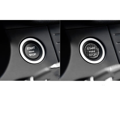 Car Carbon Fiber Engine Start Button Decorative Cover Trim for Land Rover Discovery 2016-2019 (Black) by buy2fix