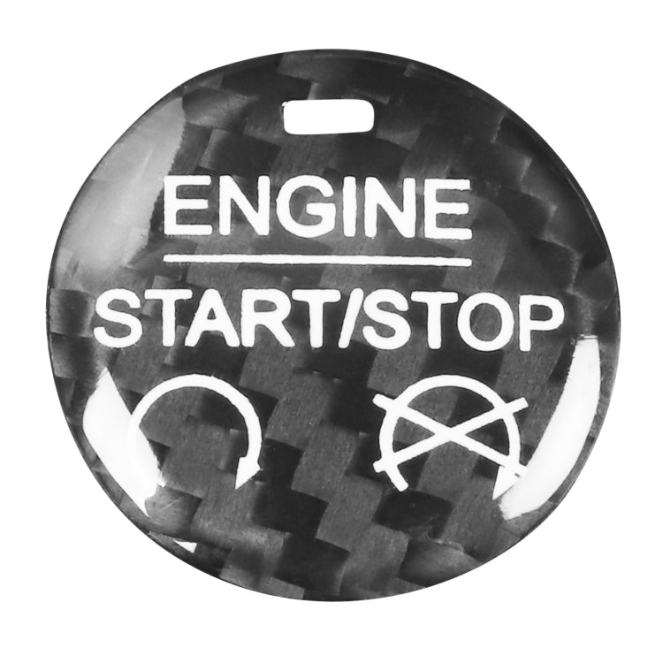 Car Carbon Fiber Engine Start Button Decorative Cover Trim for Ford Mustang 2015-2019 (Black) by buy2fix