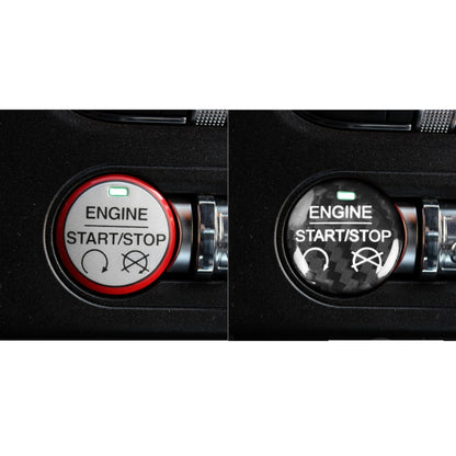 Car Carbon Fiber Engine Start Button Decorative Cover Trim for Ford Mustang 2015-2019 (Black) by buy2fix