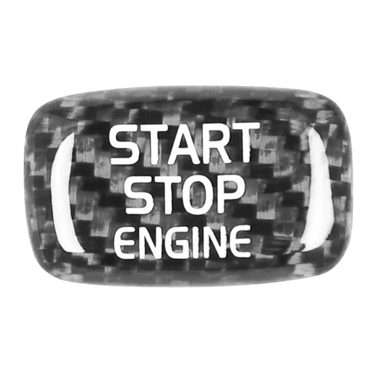 Car Carbon Fiber Engine Start Button Decorative Cover Trim for Volvo V40 2013-2019 (Black) by buy2fix