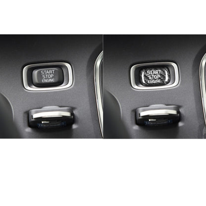 Car Carbon Fiber Engine Start Button Decorative Cover Trim for Volvo V40 2013-2019 (Black) by buy2fix
