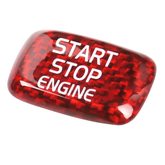 Car Carbon Fiber Engine Start Button Decorative Cover Trim for Volvo V40 2013-2019 (Red) by buy2fix