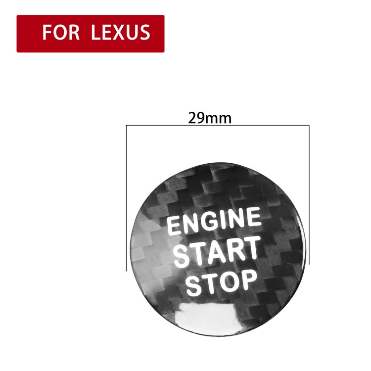 Car Carbon Fiber Engine Start Button Decorative Cover Trim for Toyota Highlander (Black) by buy2fix