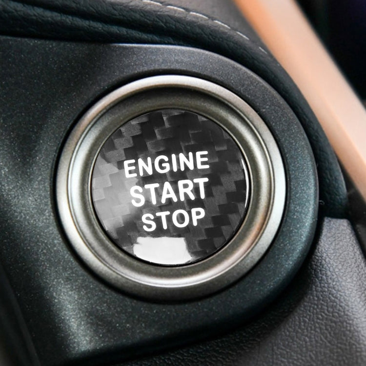 Car Carbon Fiber Engine Start Button Decorative Cover Trim for Lexus NX200 (Black) by buy2fix