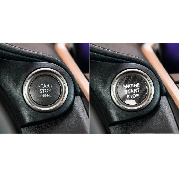 Car Carbon Fiber Engine Start Button Decorative Cover Trim for Lexus NX200 (Black) by buy2fix