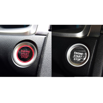 Car Carbon Fiber Engine Start Button Decorative Cover Trim for Honda CRV 2017-2019 (Black) by buy2fix