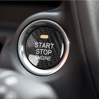 Car Carbon Fiber Engine Start Button Decorative Cover Trim for Mazda CX-8 (Black) by buy2fix
