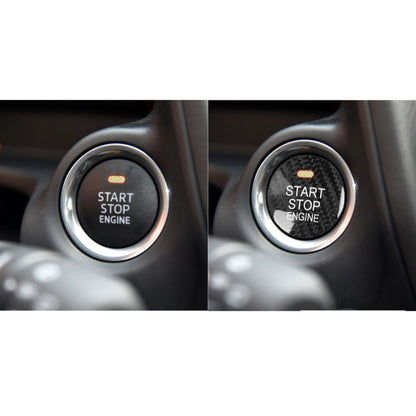 Car Carbon Fiber Engine Start Button Decorative Cover Trim for Mazda CX-8 (Black) by buy2fix