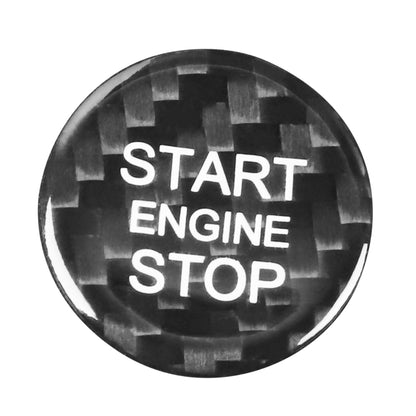 Car Carbon Fiber Engine Start Button Decorative Cover Trim for Audi A3 (Black) by buy2fix