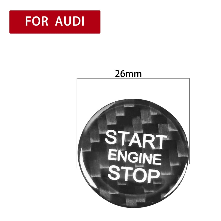 Car Carbon Fiber Engine Start Button Decorative Cover Trim for Audi A3 (Black) by buy2fix