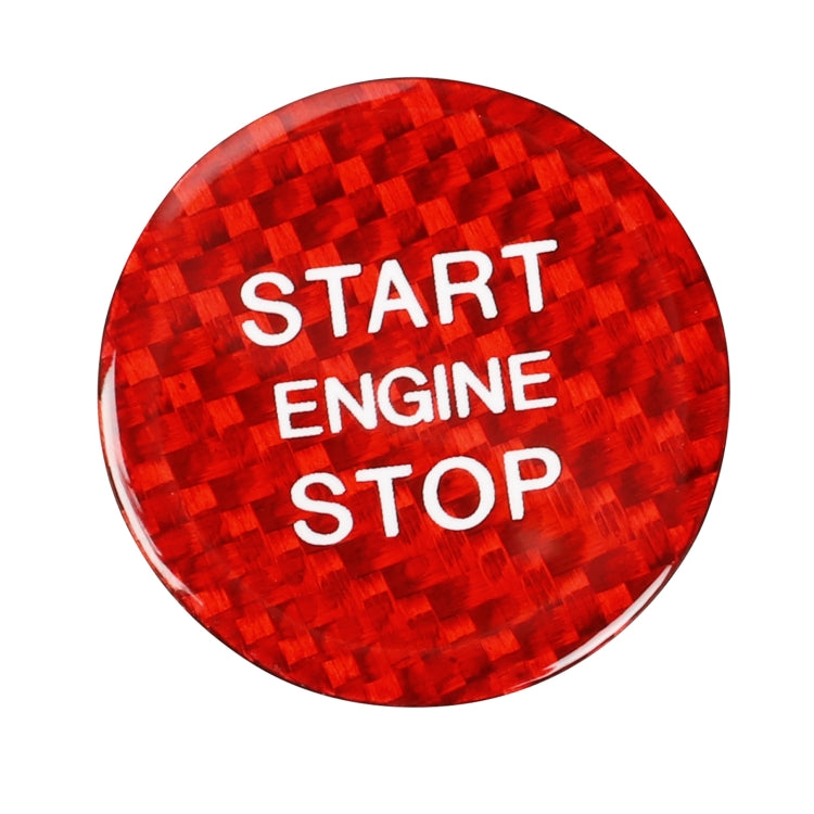 Car Carbon Fiber Engine Start Button Decorative Cover Trim for Audi A3 (Red) by buy2fix