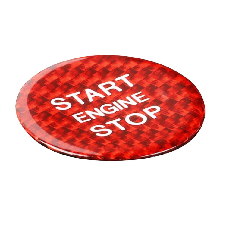 Car Carbon Fiber Engine Start Button Decorative Cover Trim for Audi A3 (Red) by buy2fix