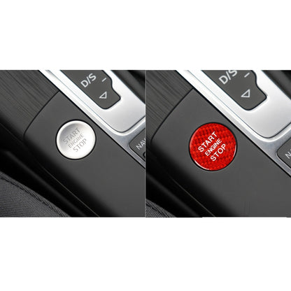 Car Carbon Fiber Engine Start Button Decorative Cover Trim for Audi A3 (Red) by buy2fix