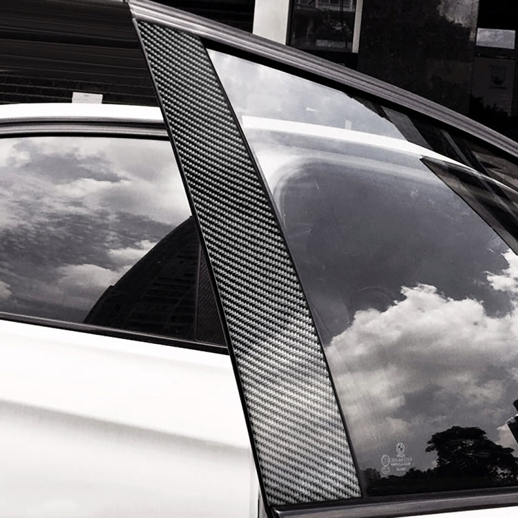 Car Carbon Fiber B Pillar Decorative Sticker for Audi A4 2009-2016, Left and Right Drive Universal by buy2fix