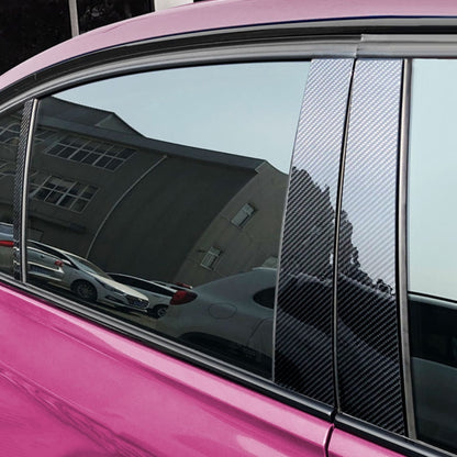 Car Carbon Fiber B Pillar Decorative Sticker for Audi A4L 2017-, Left and Right Drive Universal by buy2fix