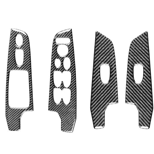4 in 1 Car Carbon Fiber Glass Lift Panel Decorative Sticker for Honda Civic 8th Generation 2006-2011, Right Drive -  by buy2fix | Online Shopping UK | buy2fix