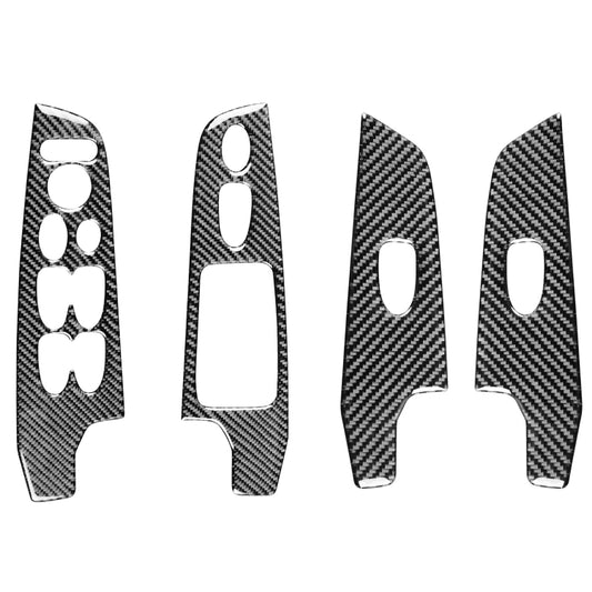 4 in 1 Car Carbon Fiber Glass Lift Panel Decorative Sticker for Honda Civic 8th Generation 2006-2011, Left Drive - Car Interior Mouldings by buy2fix | Online Shopping UK | buy2fix