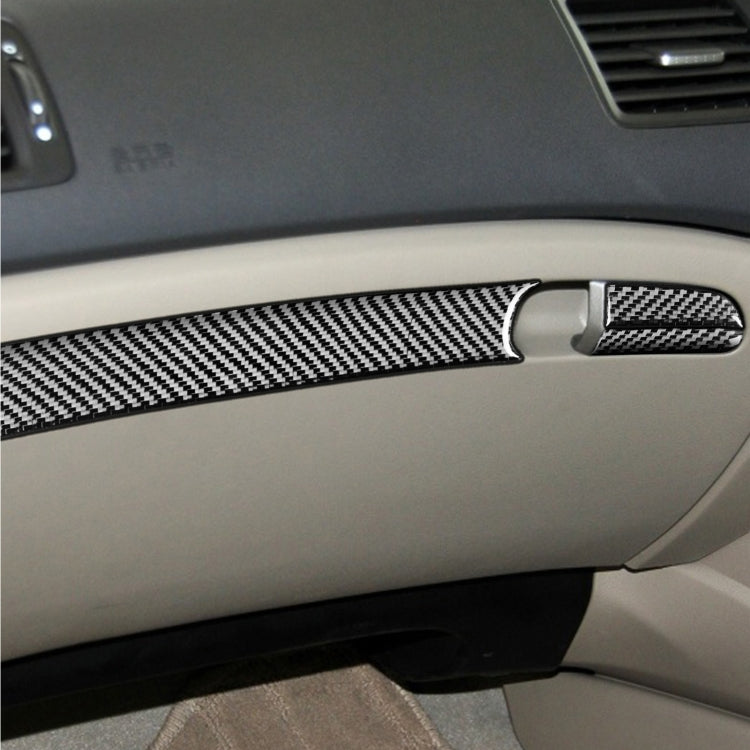 3 in 1 Car Carbon Fiber Front Passenger Seat Storage Box Decorative Sticker for Honda Civic 8th Generation 2006-2011, Right Drive by buy2fix