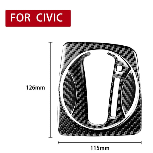 4 in 1 Car Carbon Fiber Automatic Gear Set Decorative Sticker for Honda Civic 8th Generation 2006-2011, Right Drive - Car Interior Mouldings by buy2fix | Online Shopping UK | buy2fix