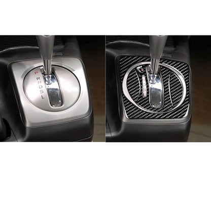 4 in 1 Car Carbon Fiber Automatic Gear Set Decorative Sticker for Honda Civic 8th Generation 2006-2011, Left Drive -  by buy2fix | Online Shopping UK | buy2fix