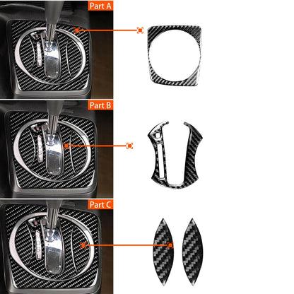 4 in 1 Car Carbon Fiber Automatic Gear Set Decorative Sticker for Honda Civic 8th Generation 2006-2011, Left Drive -  by buy2fix | Online Shopping UK | buy2fix