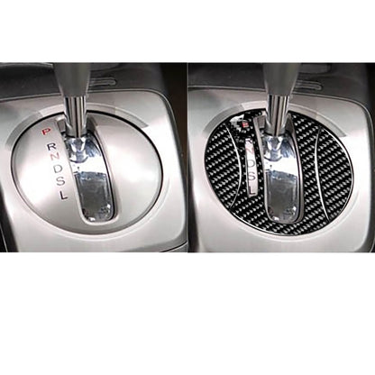 3 in 1 Car Carbon Fiber Automatic Gear Decorative Sticker for Honda Civic 8th Generation 2006-2011, Left Drive by buy2fix
