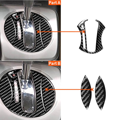 3 in 1 Car Carbon Fiber Automatic Gear Decorative Sticker for Honda Civic 8th Generation 2006-2011, Left Drive by buy2fix
