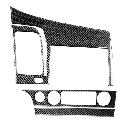 3 in 1 Car Carbon Fiber Central Control Navigation Panel Decorative Sticker for Honda Civic 8th Generation 2006-2011, Left Drive by buy2fix