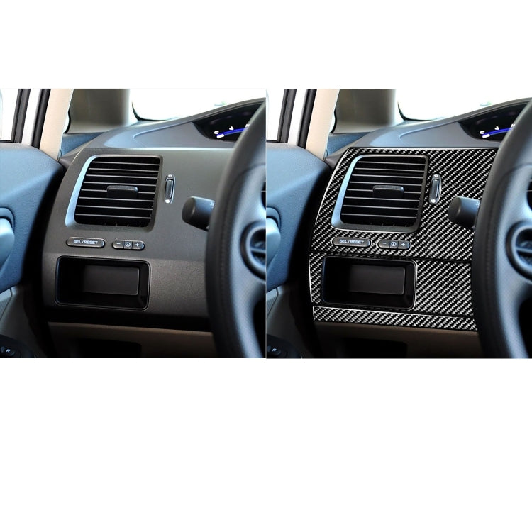 3 in 1 Car Carbon Fiber Driver Seat Left Side Panel Decorative Sticker for Honda Civic 8th Generation 2006-2011, Left Drive by buy2fix
