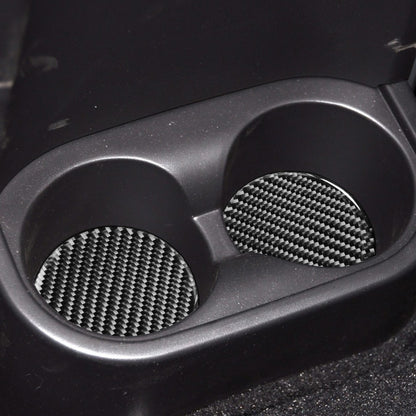 4 in 1 Car Carbon Fiber Water Cup Holder Mat Decorative Sticker for Jeep Wrangler JK 2007-2010, Left and Right Drive Universal -  by buy2fix | Online Shopping UK | buy2fix