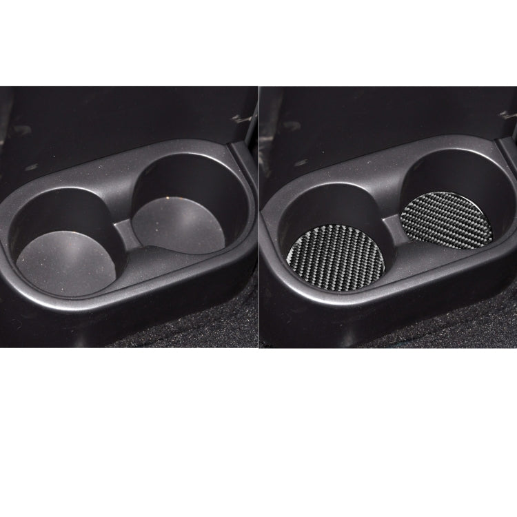 4 in 1 Car Carbon Fiber Water Cup Holder Mat Decorative Sticker for Jeep Wrangler JK 2007-2010, Left and Right Drive Universal -  by buy2fix | Online Shopping UK | buy2fix