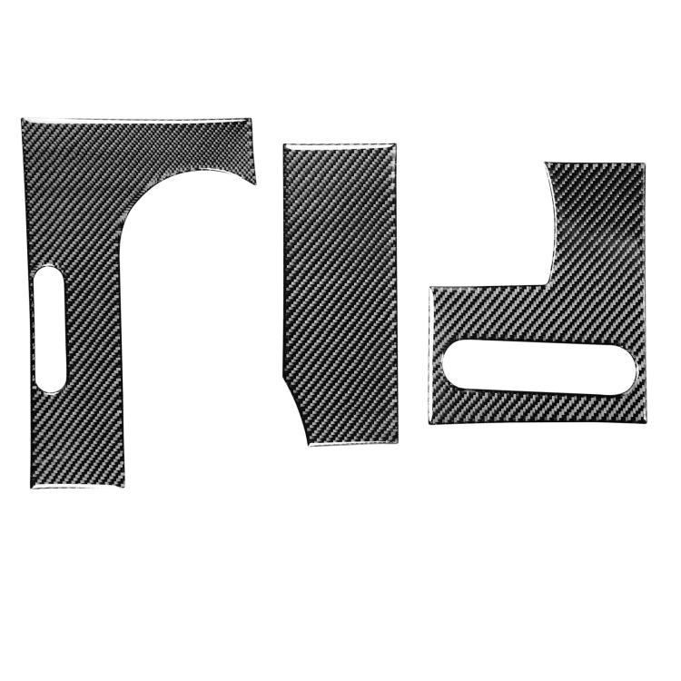 3 in 1 Car Carbon Fiber Gear Console Decorative Sticker for Jeep Wrangler JK 2007-2010, Left Drive by buy2fix