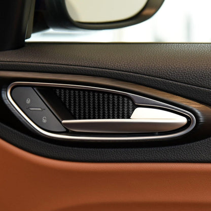 4 in 1 Car Carbon Fiber Inner Door Bowl Decorative Sticker for Alfa Romeo Giulia 2017-2019, Left and Right Drive Universal - Car Interior Mouldings by buy2fix | Online Shopping UK | buy2fix