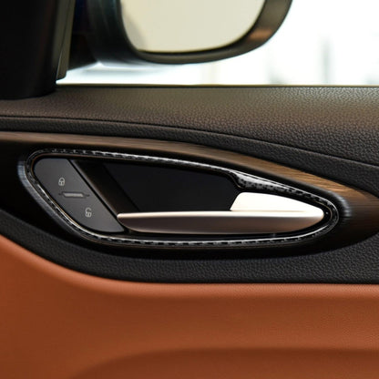 4 in 1 Car Carbon Fiber Inner Door Handle Decorative Sticker for Alfa Romeo Giulia 2017-2019, Left and Right Drive Universal - Car Interior Mouldings by buy2fix | Online Shopping UK | buy2fix