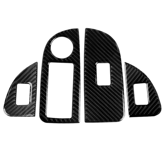 4 in 1 Car Carbon Fiber Window Button Panel Decorative Sticker for Alfa Romeo Giulia 2017-2019, Right Drive - Car Interior Mouldings by buy2fix | Online Shopping UK | buy2fix