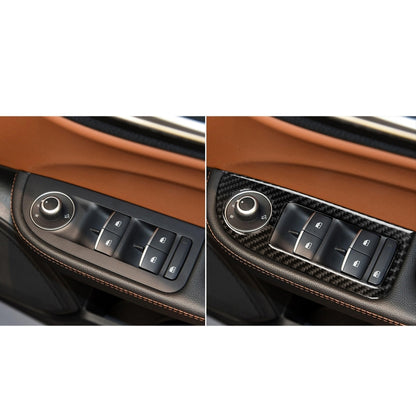 4 in 1 Car Carbon Fiber Window Button Panel Decorative Sticker for Alfa Romeo Giulia 2017-2019, Right Drive - Car Interior Mouldings by buy2fix | Online Shopping UK | buy2fix