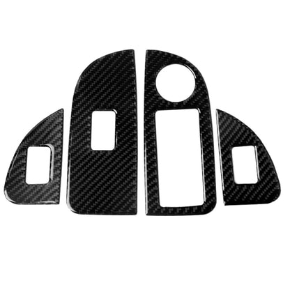 4 in 1 Car Carbon Fiber Window Button Panel Decorative Sticker for Alfa Romeo Giulia 2017-2019, Left Drive - Car Interior Mouldings by buy2fix | Online Shopping UK | buy2fix