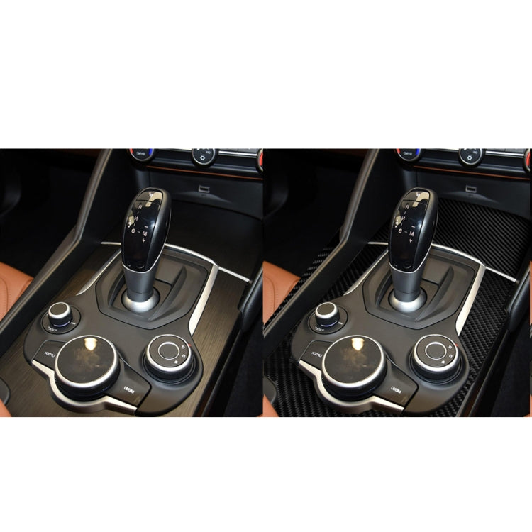 3 in 1 Car Carbon Fiber Gear Frame Panel Decorative Sticker for Alfa Romeo Giulia 2017-2019, Right Drive by buy2fix