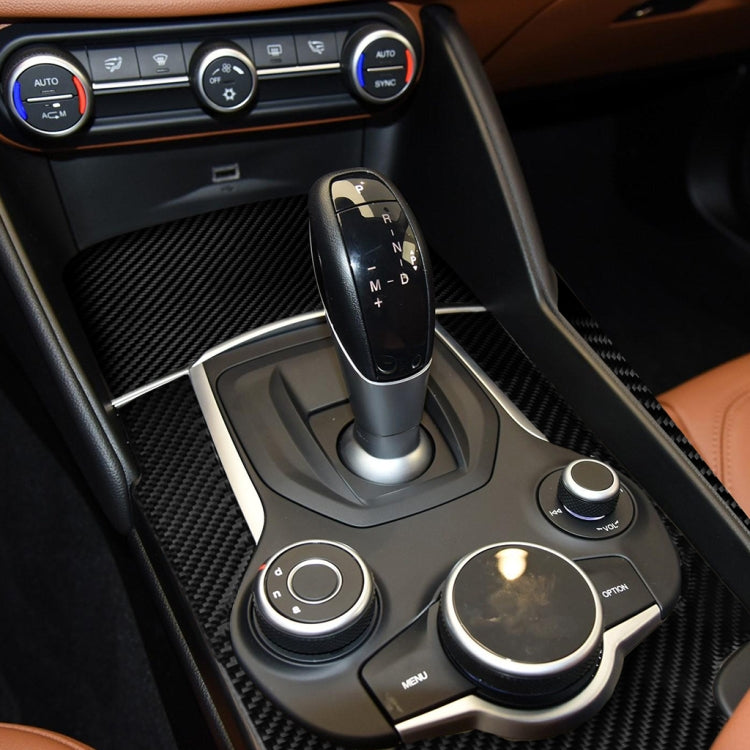 3 in 1 Car Carbon Fiber Gear Frame Panel Decorative Sticker for Alfa Romeo Giulia 2017-2019, Left Drive by buy2fix