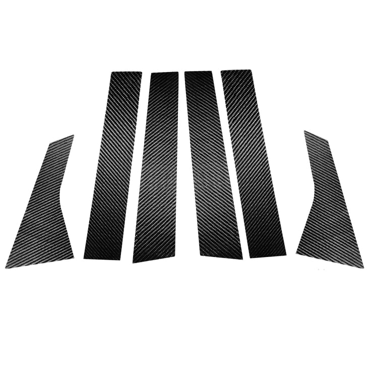 6 in 1 Car Carbon Fiber B-pillar Decorative Sticker for Honda 10th Generation Accord 2018-2021, Left and Right Drive Universal by buy2fix